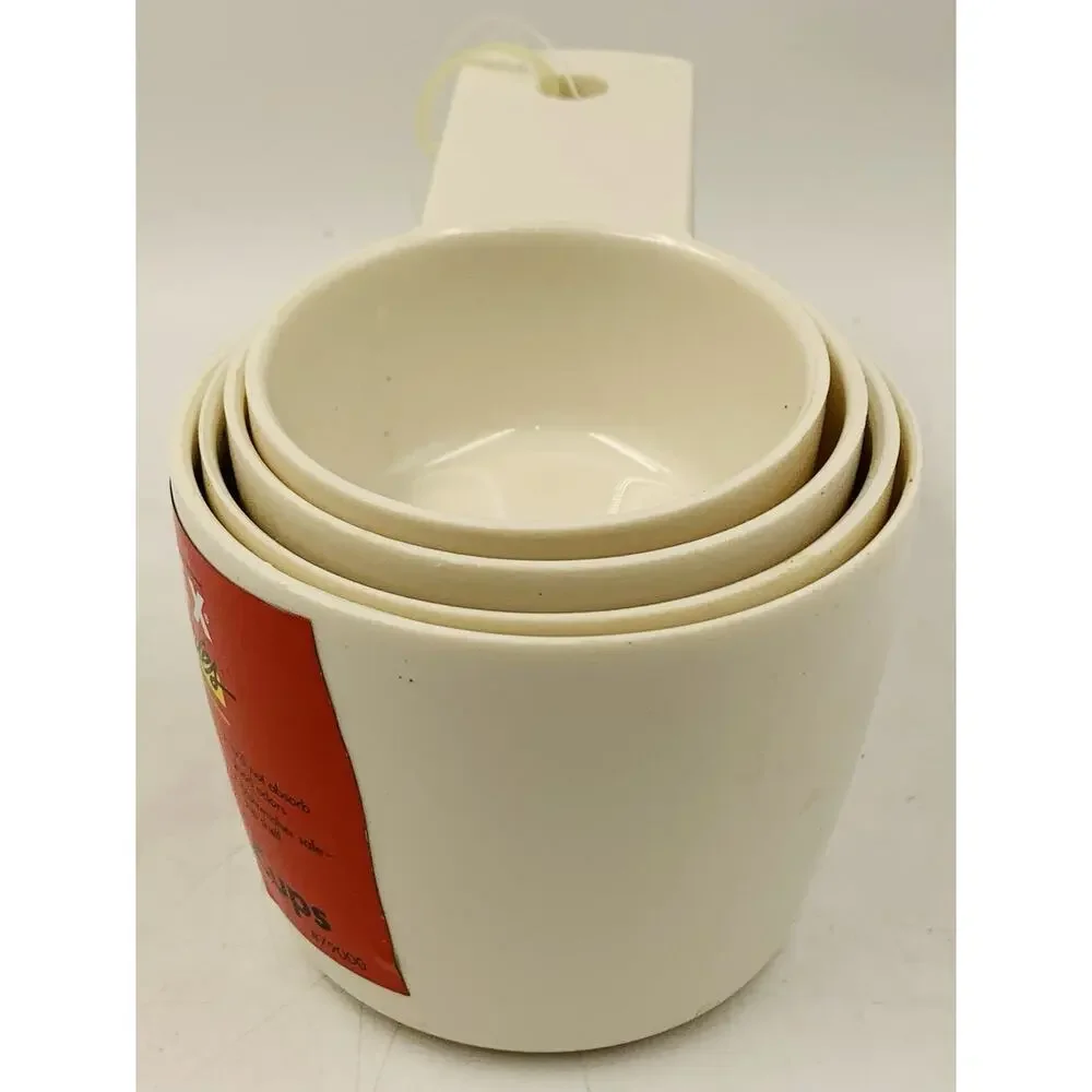 Vintage 1999 PYREX Accessories MEASURING CUP Set NOS White